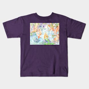 Mythical Phoenix of Mermaid Cove Kids T-Shirt